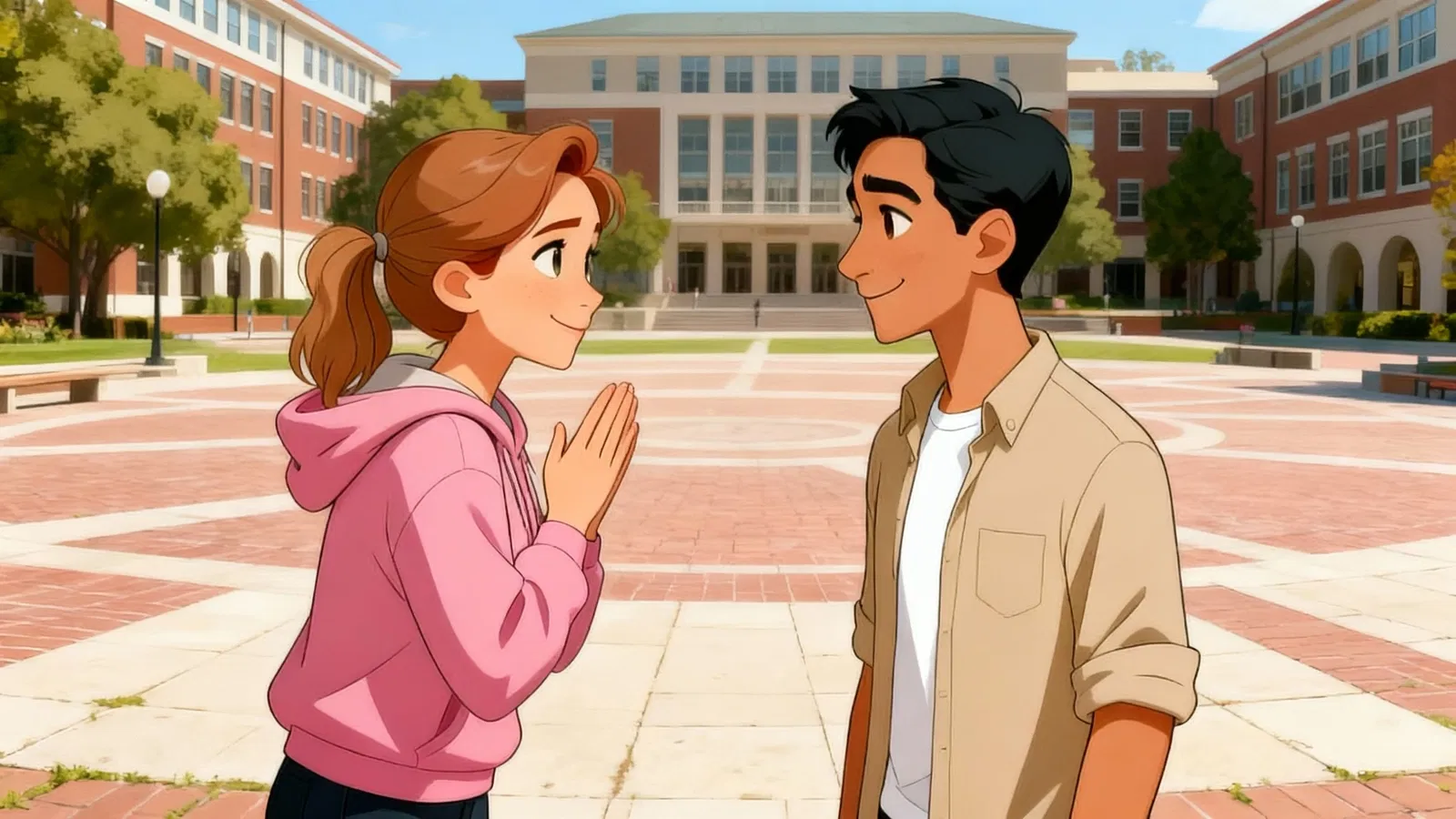 Emma sagt Entschuldigung und geht weiter