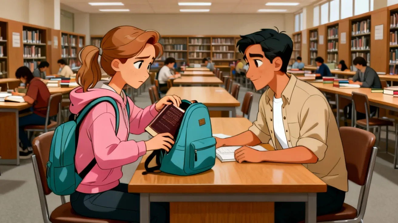 Emma setzt sich neben den Jungen