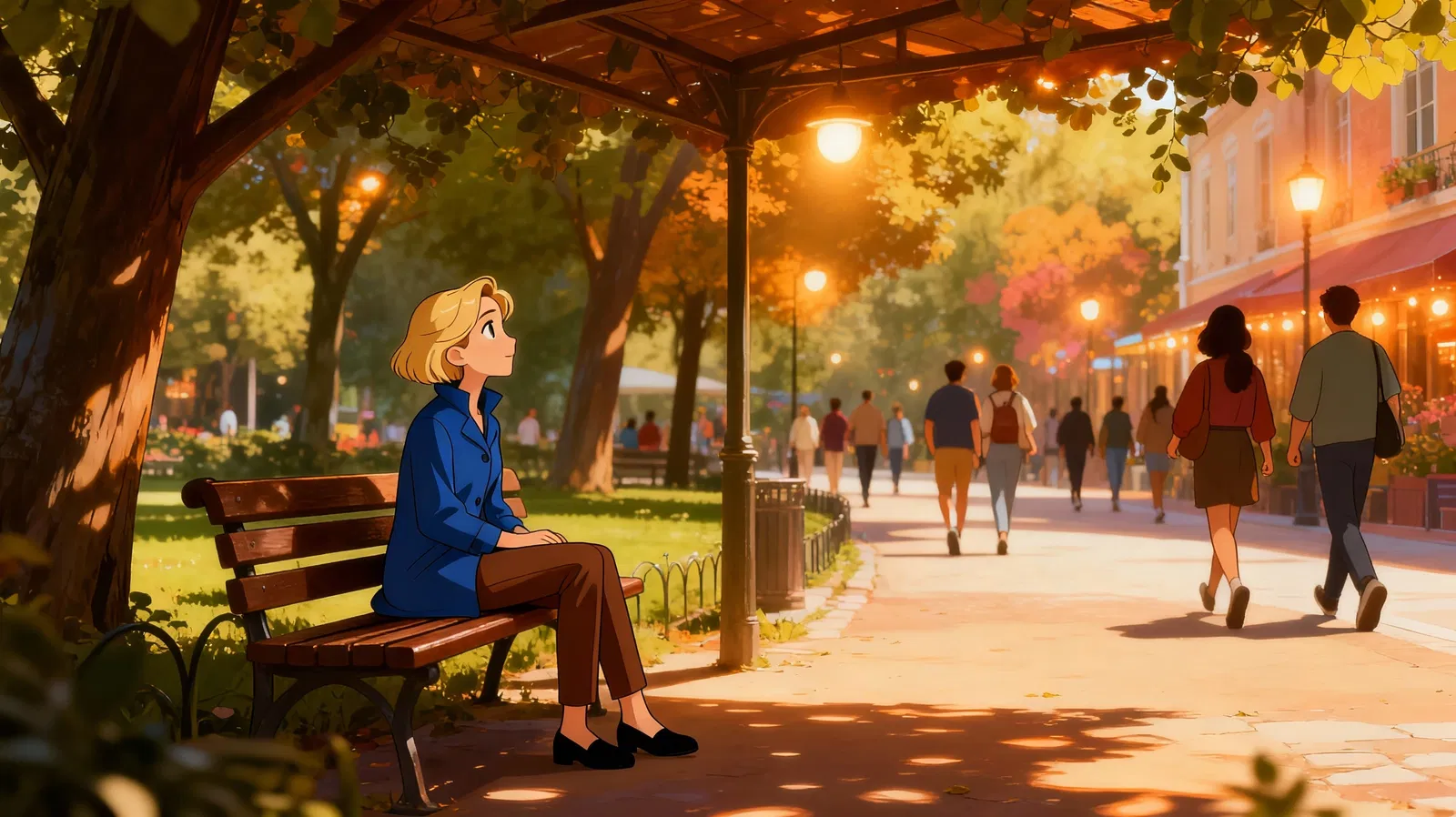 Leute im Park beobachten