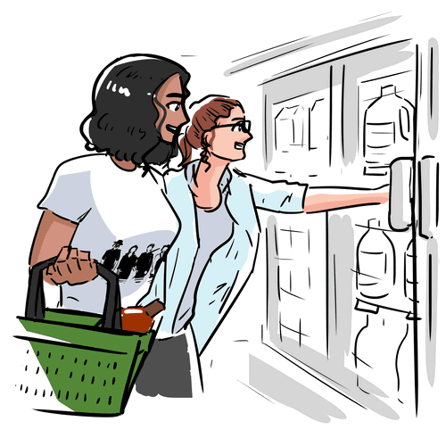 Ich Gehe Für Sie Einkaufen Einkaufen und kochen | Geschichte A1 | Deutsch lernen